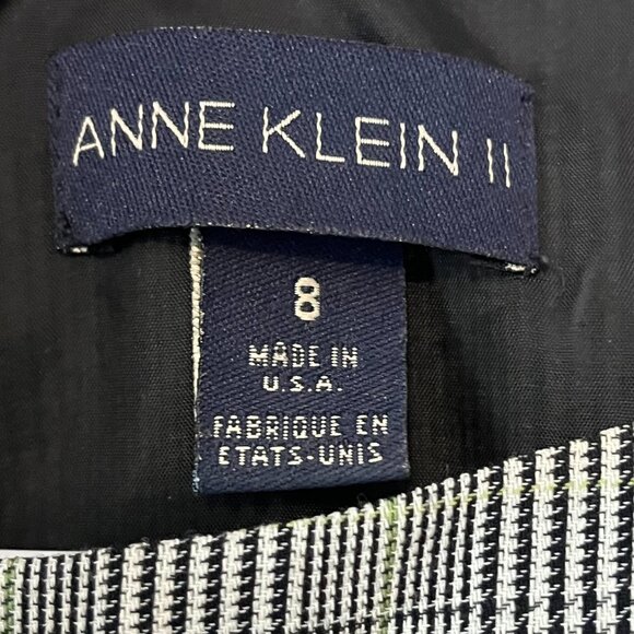 Ann Klein VTG houndstooth mini wool jumper dress size 8 plaid academic classic - Picture 5 of 7